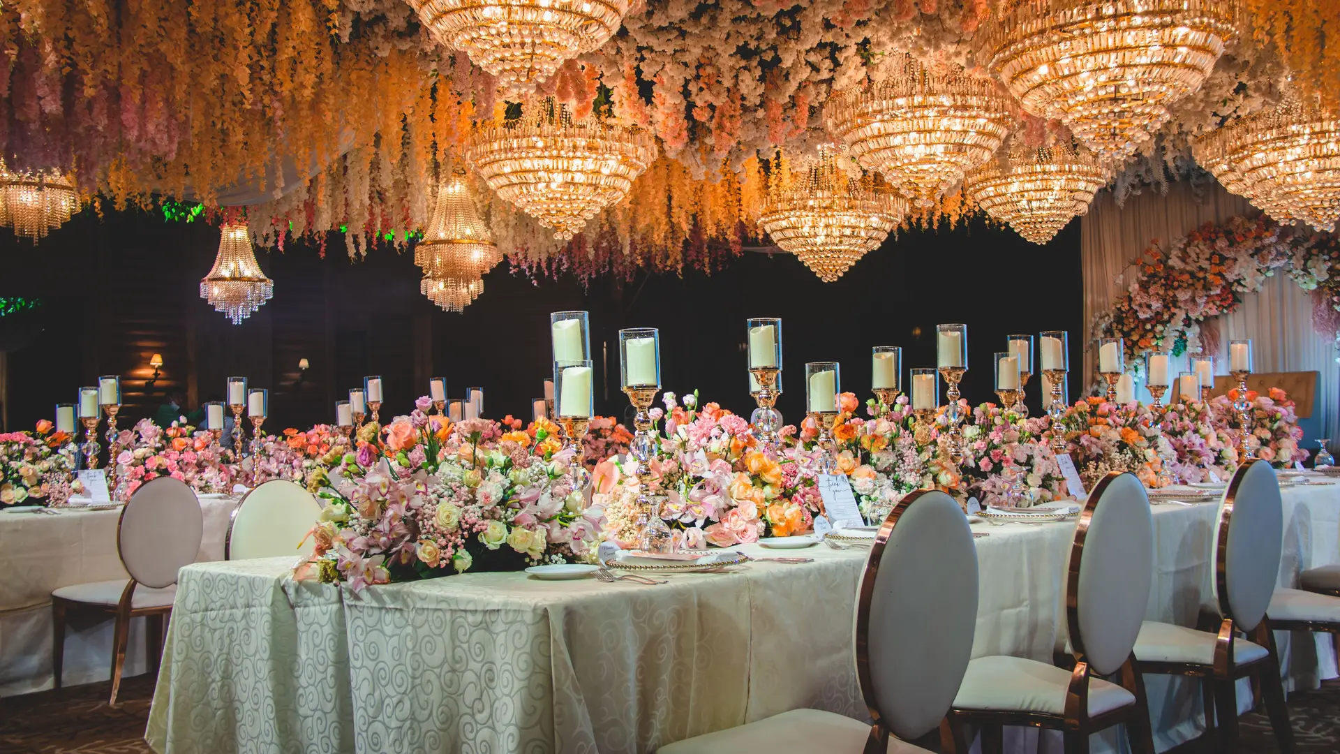 Banquet hall setup